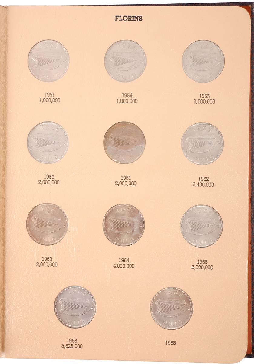 1928-1968 collection of issued Irish coins in Dansco albums. at Whyte's Auctions