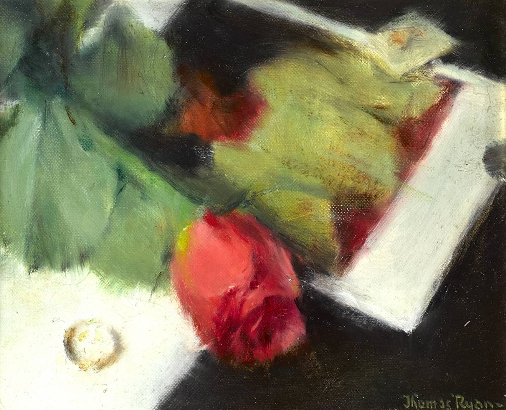 STILL LIFE WITH ROSE by Thomas Ryan PPRHA (1929-2021) at Whyte's Auctions