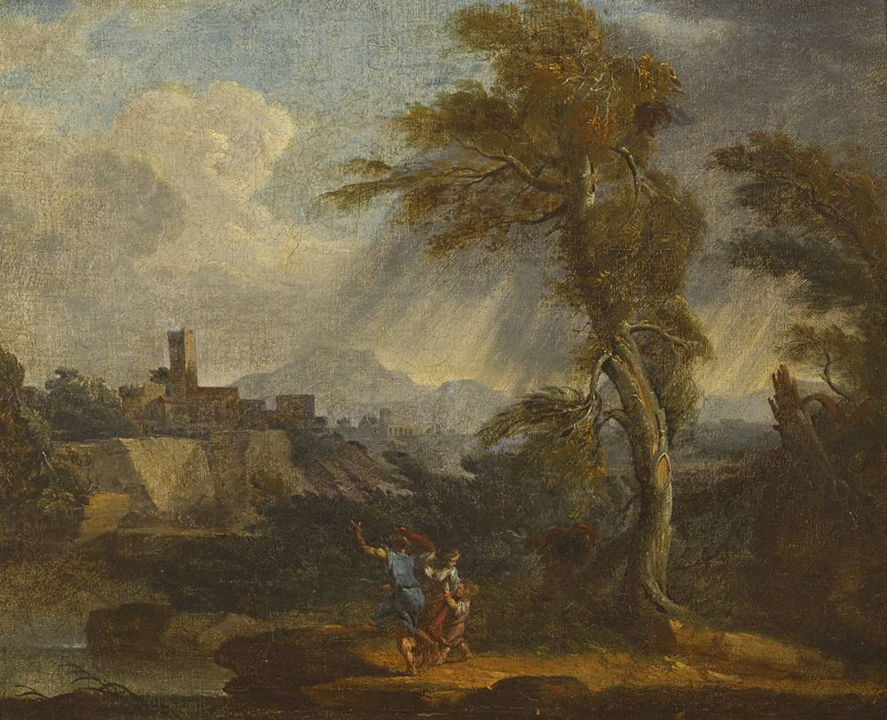 CONTINENTAL LANDSCAPE WITH FIGURES at Whyte's Auctions