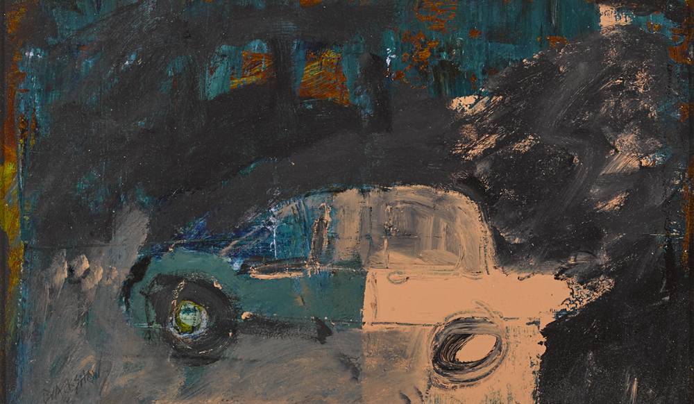 BLUE AND PINK TWO-TONED CAR by Basil Blackshaw HRHA RUA (1932-2016) at Whyte's Auctions