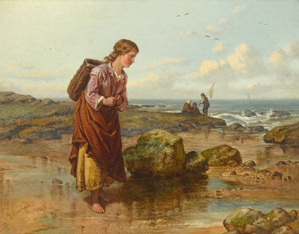 THE SHRIMP GIRL, 1876 by Isaac Henzell (English, 1823-1875) at Whyte's Auctions