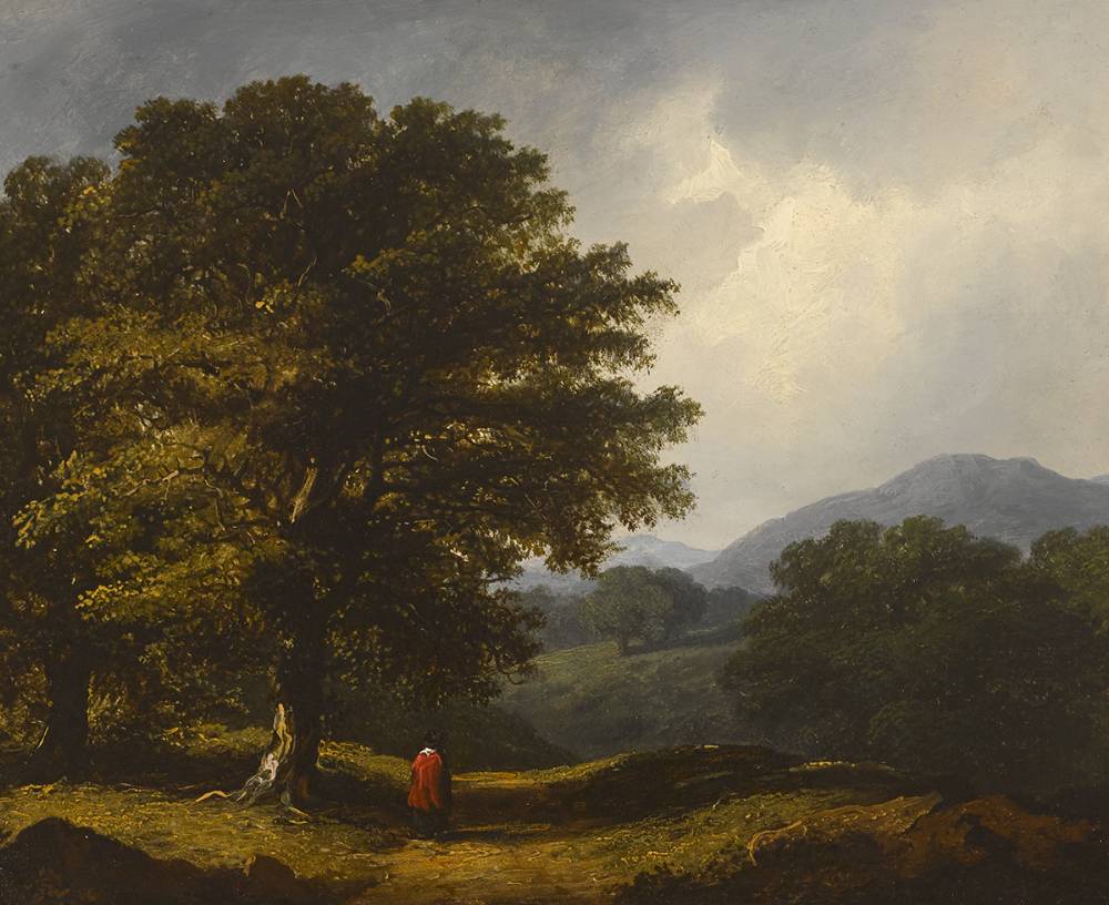 FIGURE IN A WOODED LANDSCAPE, 1839 by James Arthur O'Connor (1792-1841) (1792-1841) at Whyte's Auctions