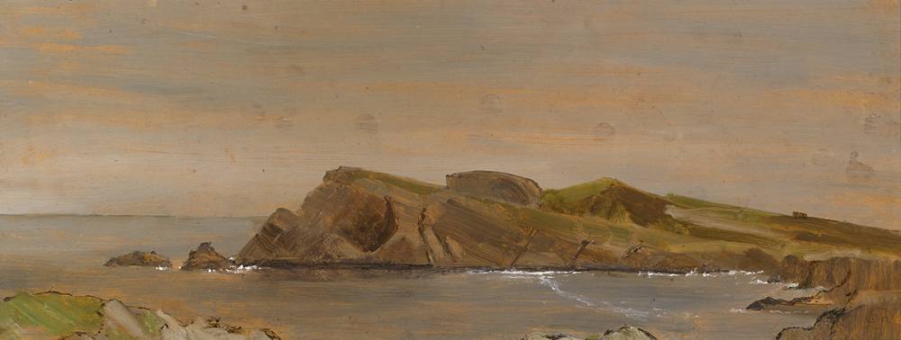 TORY FROM MY HUT ON A GREY STILL MORNING, 1996 by Derek Hill CBE HRHA (1916-2000) at Whyte's Auctions