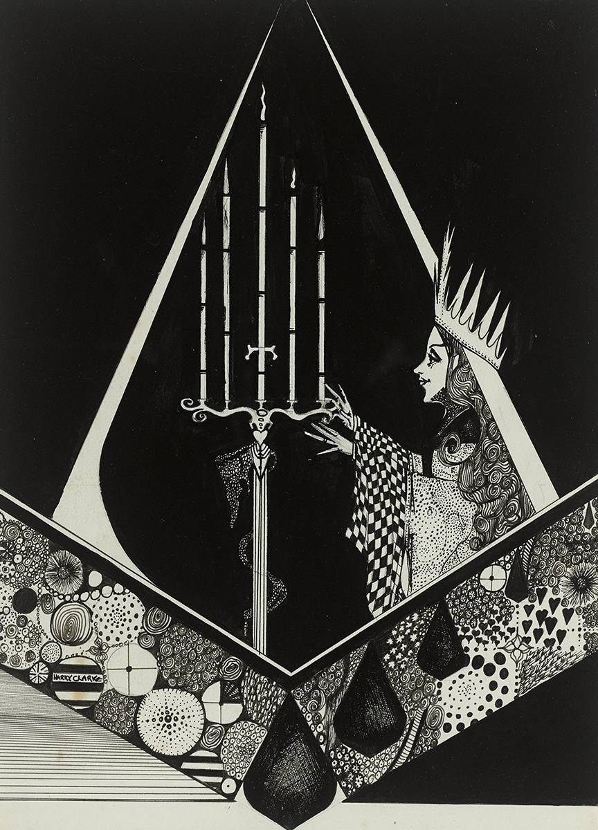 UNTITLED (QUEEN AND CANDELABRUM), c. 1912 by Harry Clarke RHA (1889-1931) at Whyte's Auctions