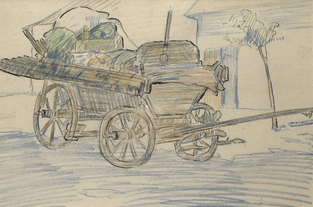 CART IN CZECHOSLOVAKIA by Mary Swanzy HRHA (1882-1978) at Whyte's Auctions
