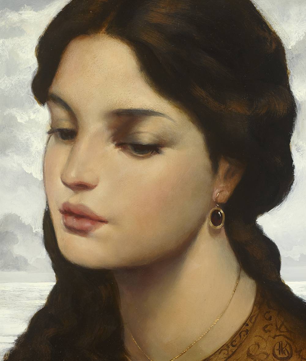 GIRL WITH A RUBY EARRING by Ken Hamilton (b.1956) at Whyte's Auctions