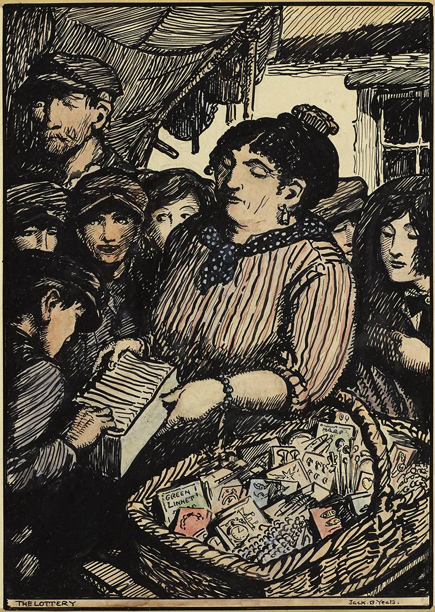 THE LOTTERY, c. 1913 by Jack Butler Yeats RHA (1871-1957) at Whyte's Auctions