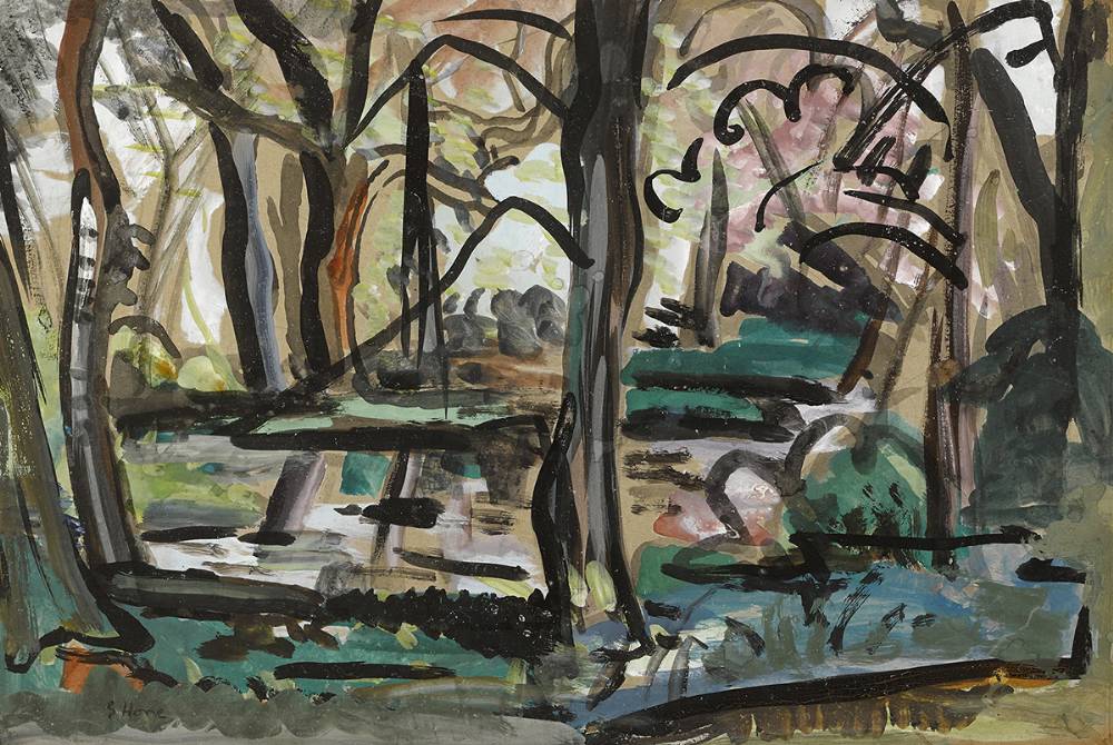 THE WOODS AT MARLAY, COUNTY DUBLIN by Evie Hone HRHA (1894-1955) at Whyte's Auctions