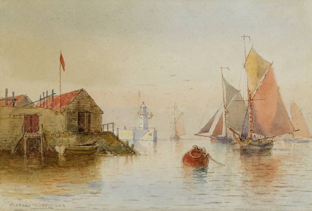 COMING TO ANCHOR, DUBLIN BAY, c.1892 by Alexander Williams RHA (1846-1930) RHA (1846-1930) at Whyte's Auctions