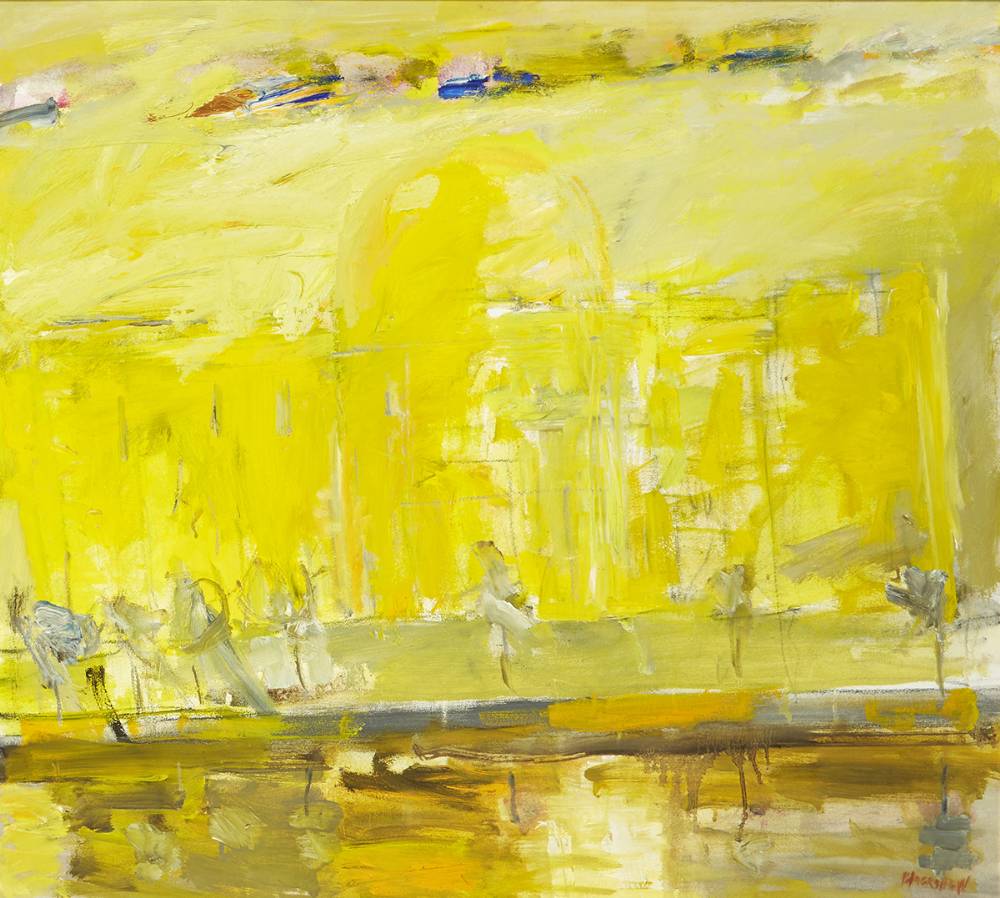YELLOW BUILDING, 1997 by Basil Blackshaw HRHA RUA (1932-2016) at Whyte's Auctions