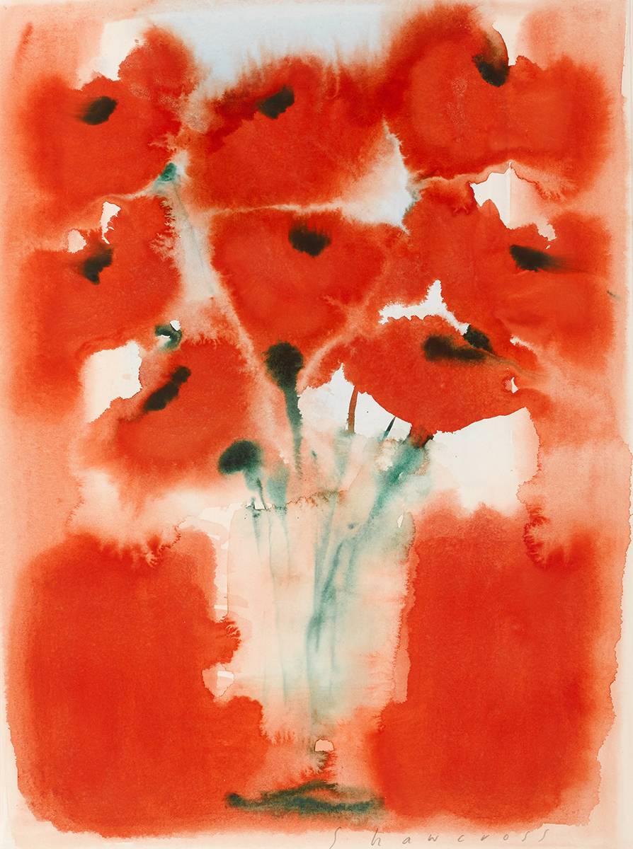 POPPIES IN A VASE by Neil Shawcross MBE RHA HRUA (b.1940) at Whyte's Auctions