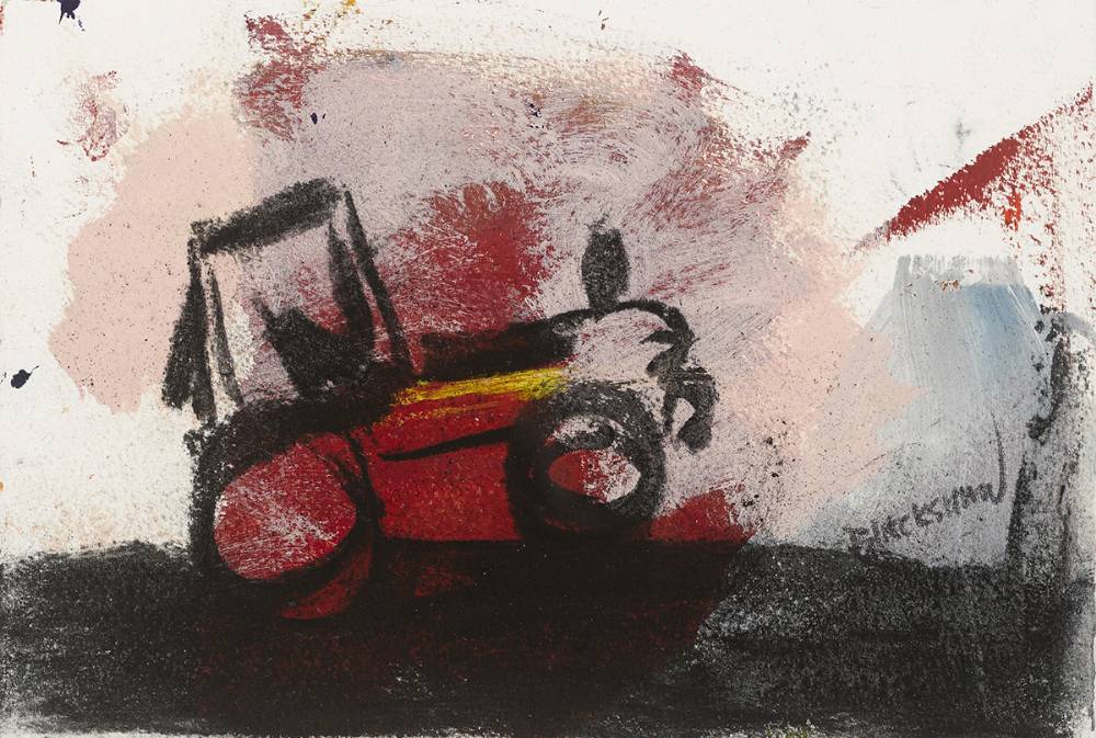 RED TRACTOR by Basil Blackshaw HRHA RUA (1932-2016) at Whyte's Auctions