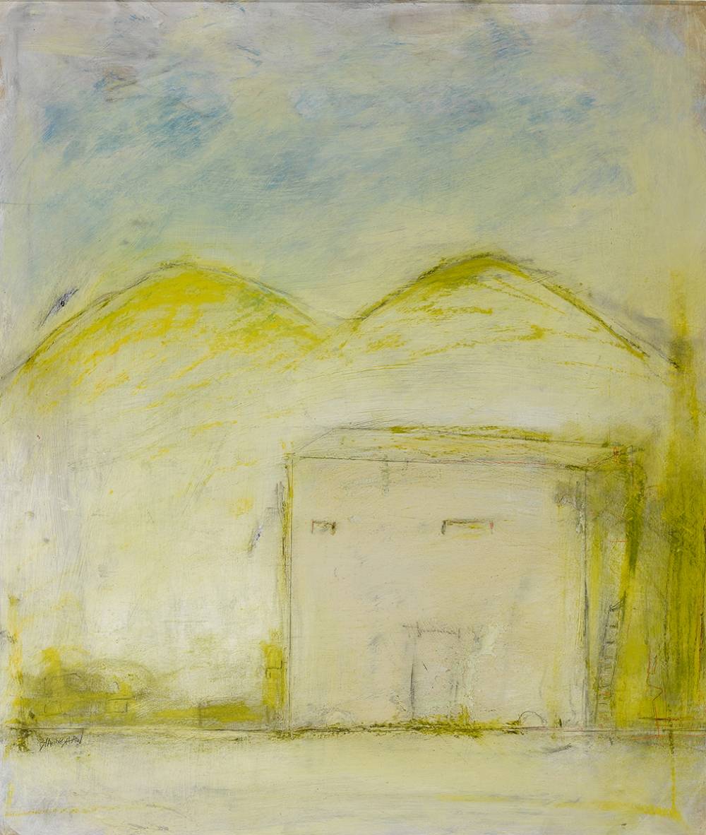HOUSE WITH MOUNTAINS by Basil Blackshaw HRHA RUA (1932-2016) at Whyte's Auctions