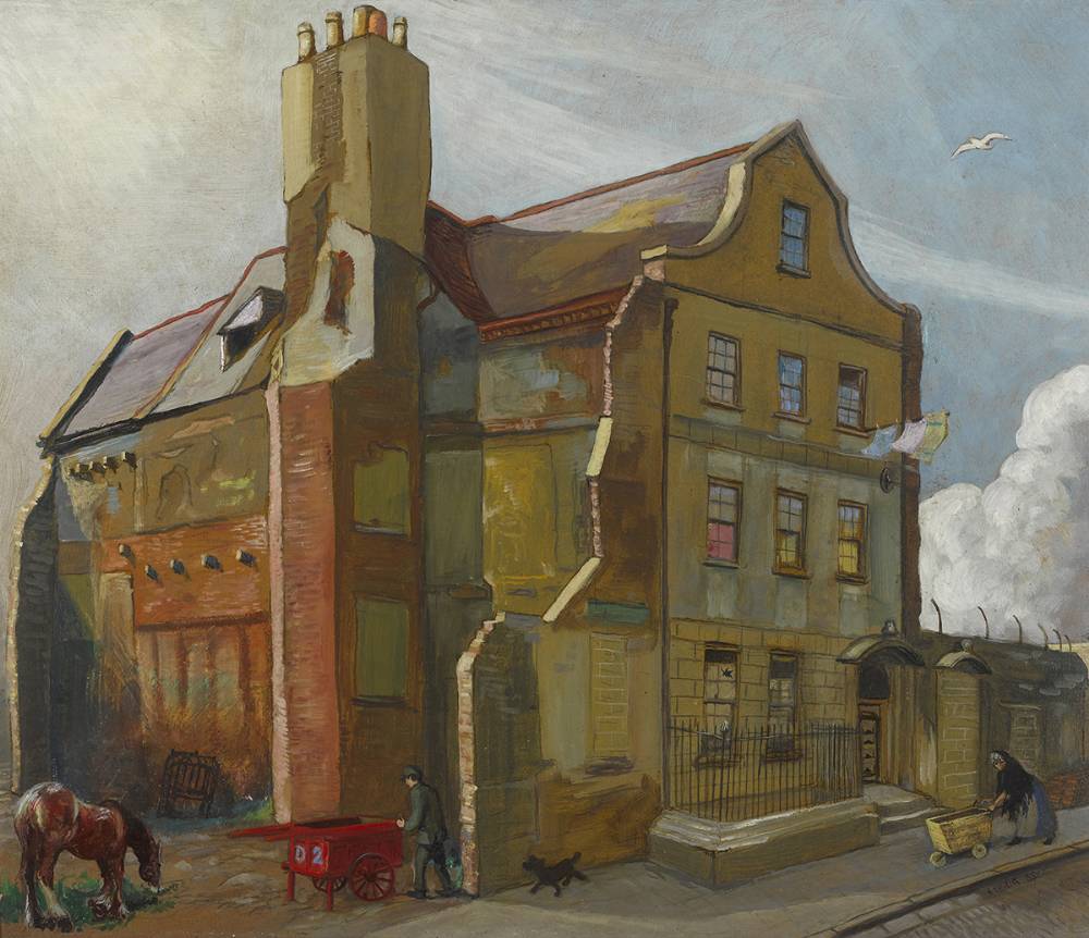 DIGGES STREET, DUBLIN, 1952 by Harry Kernoff RHA (1900-1974) at Whyte's Auctions