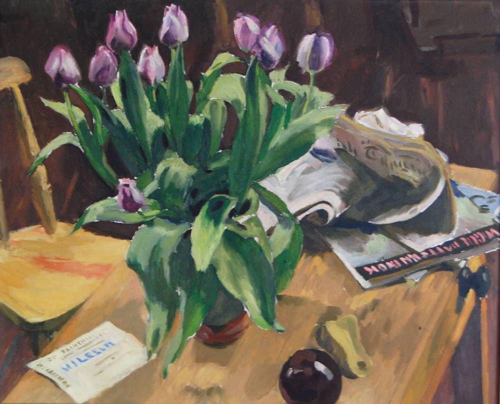 FLOWERS IN A VASE, STILL LIFE by William John Leech RHA ROI (1881-1968) RHA ROI (1881-1968) at Whyte's Auctions
