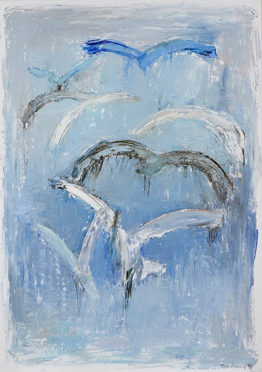 SEAGULLS IN FLIGHT, 1998 by Anne Donnelly (b.1932) at Whyte's Auctions