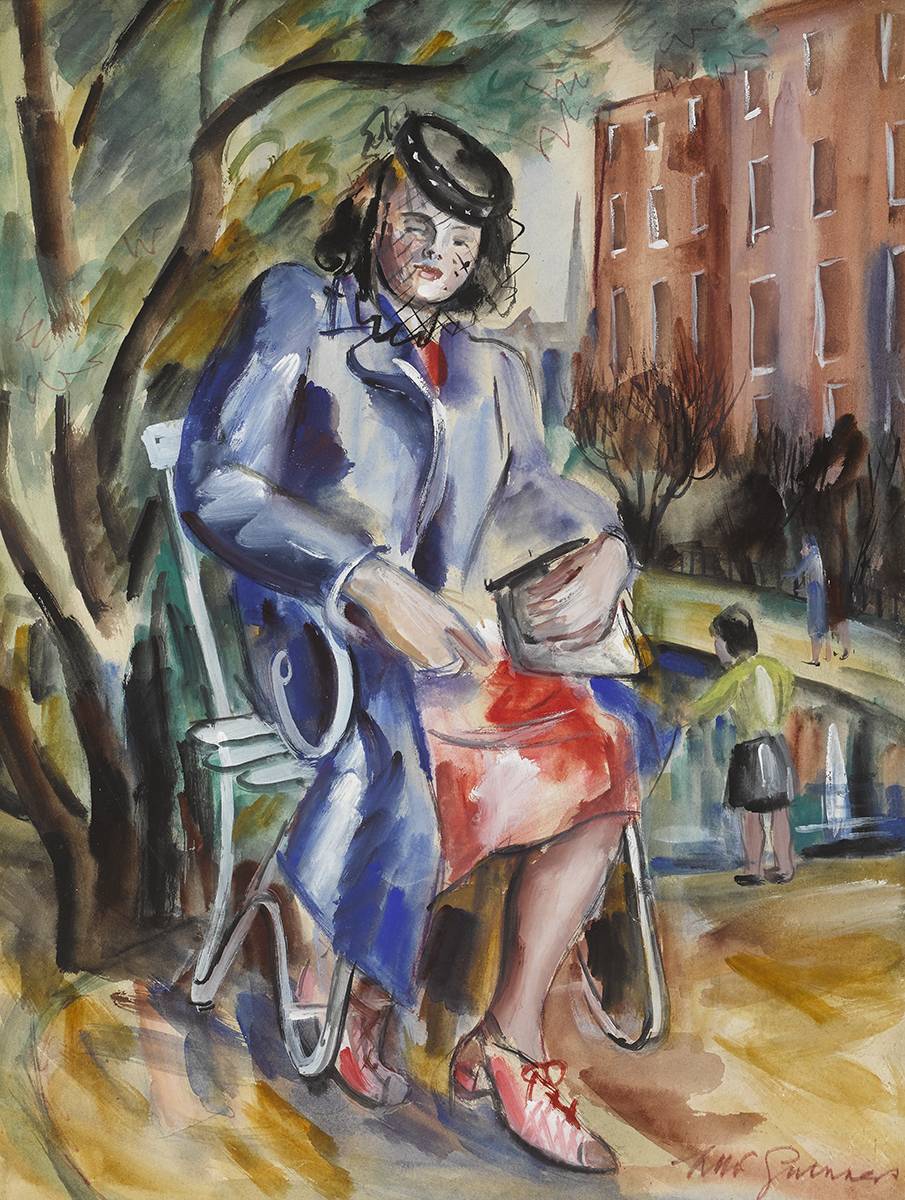 WAITING IN THE PARK by Norah McGuinness HRHA (1901-1980) at Whyte's Auctions