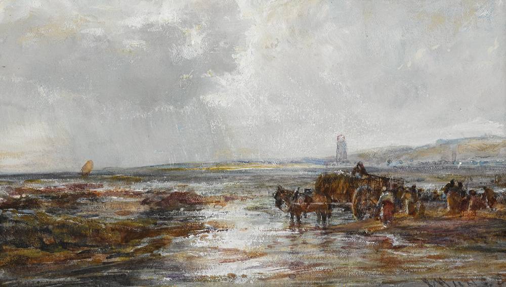 GATHERING SEA WRACK OFF DAWLISH by Edwin Hayes RHA RI ROI (1819-1904) at Whyte's Auctions