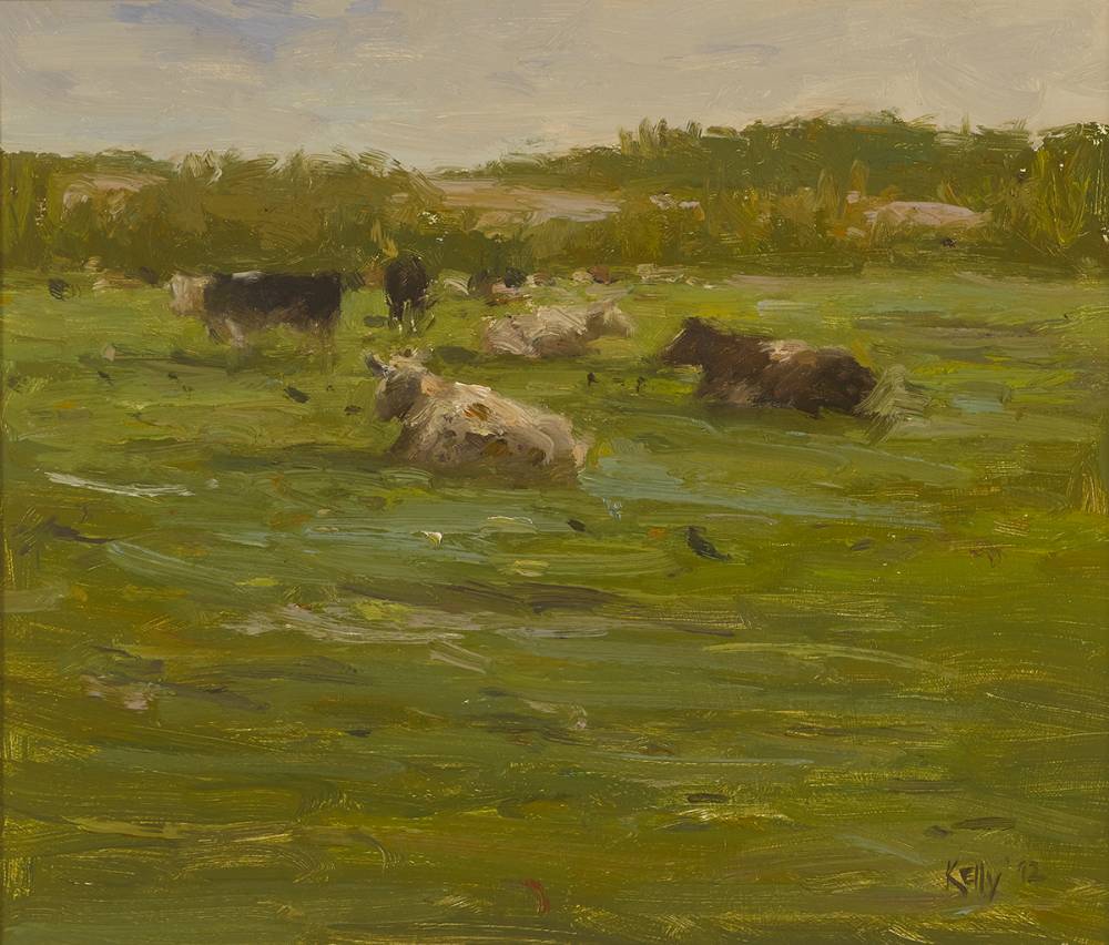 COWS RESTING, 1992 by Paul Kelly sold for �800 at Whyte's Auctions