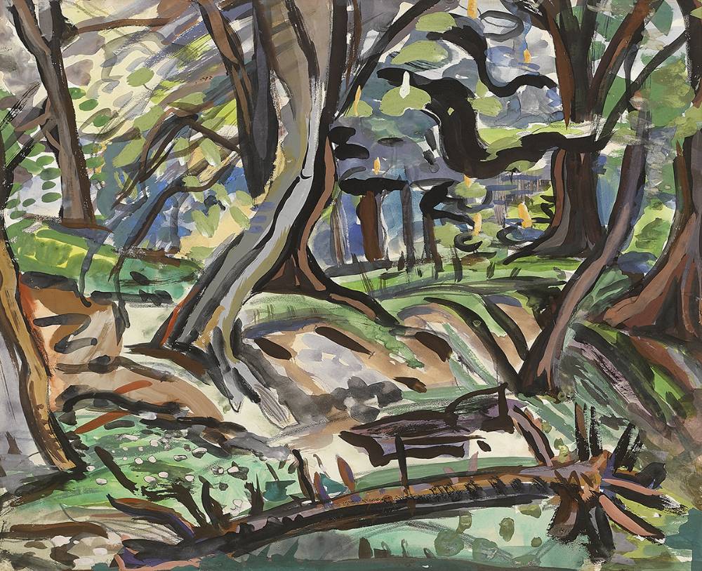 THE WOOD AT MARLAY, COUNTY DUBLIN by Evie Hone HRHA (1894-1955) at Whyte's Auctions