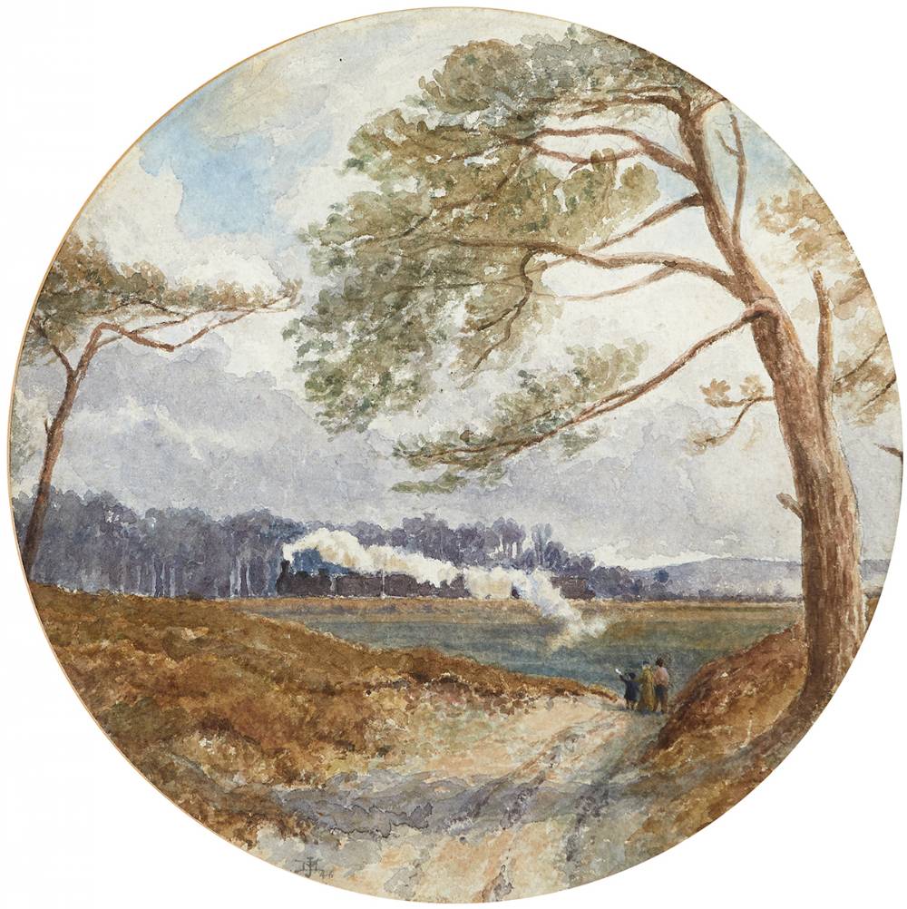 A DISTANT TRAIN, 1846 by James Mahony ARHA (c.1815-c.1859) at Whyte's Auctions