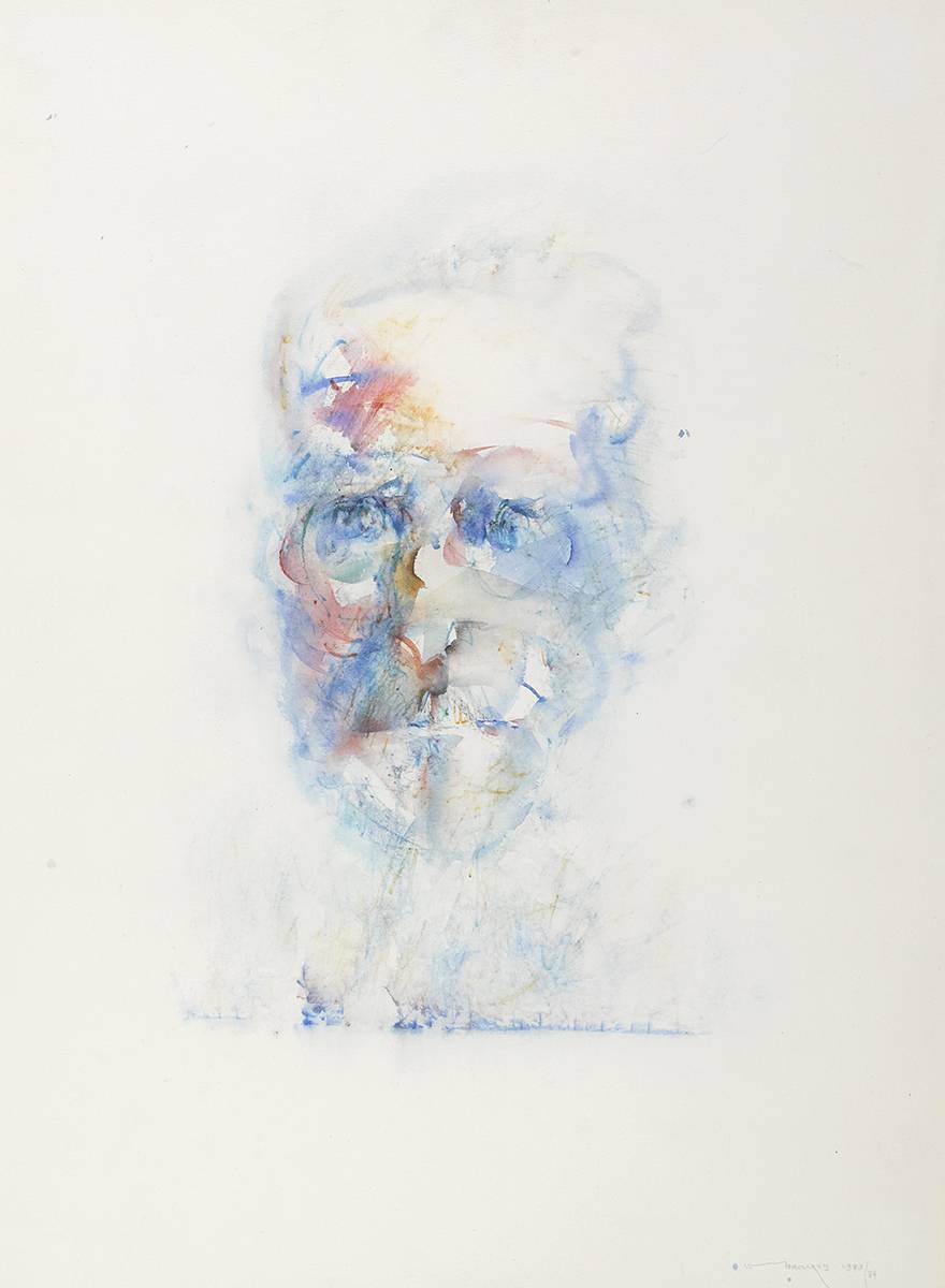 STUDY TOWARDS AN IMAGE OF JAMES JOYCE, 1983/84 (W664A) by Louis le Brocquy HRHA (1916-2012) HRHA (1916-2012) at Whyte's Auctions