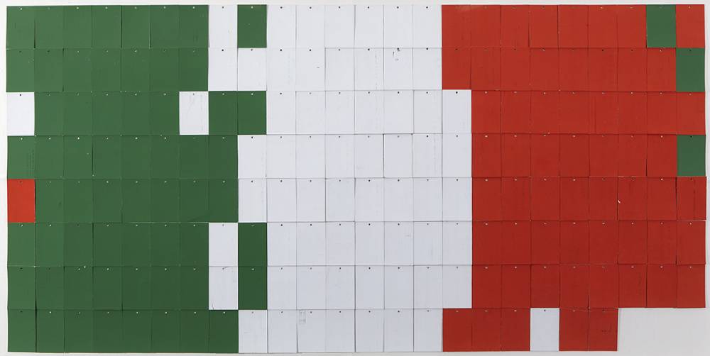 THE FLAG OF IRELAND AS REARRANGED BY POST by Adrian G�llner (Canadian) at Whyte's Auctions