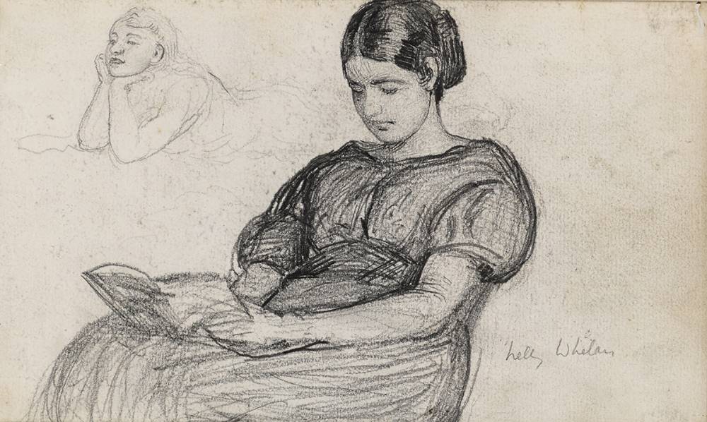 NELLY WHELAN READING by John Butler Yeats RHA (1839-1922) at Whyte's Auctions