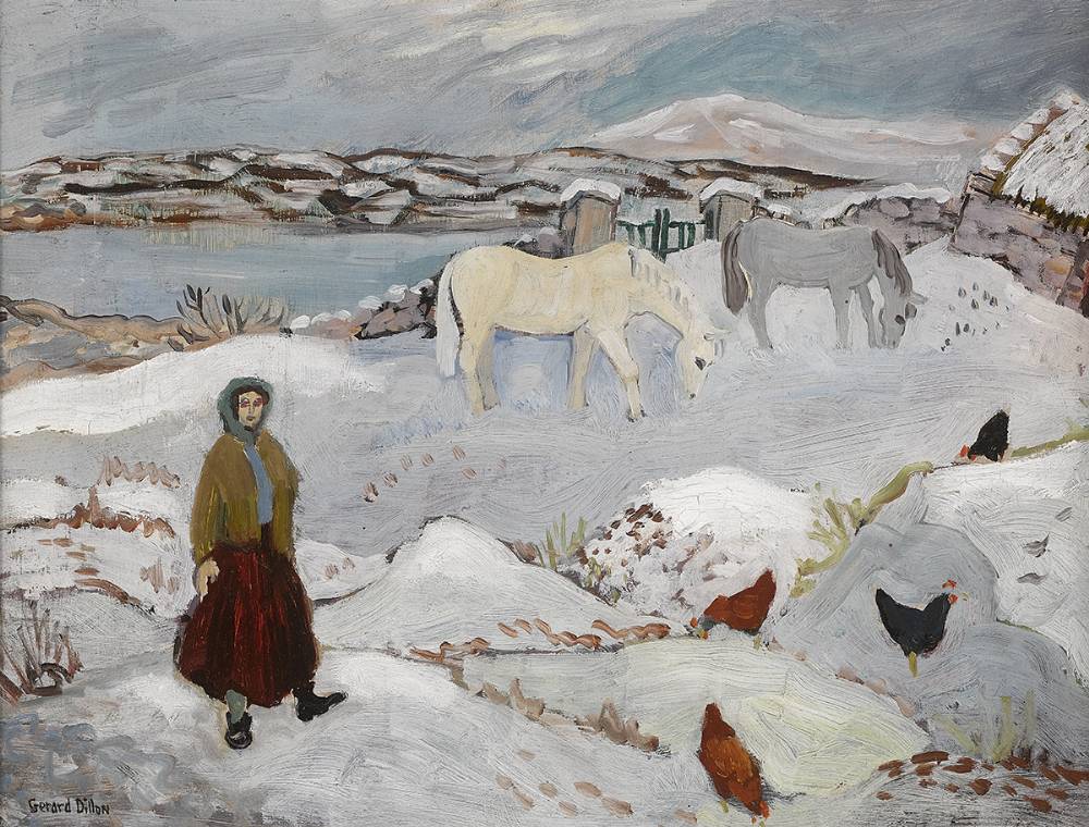 SNOW IN CONNEMARA by Gerard Dillon sold for �18,000 at Whyte's Auctions