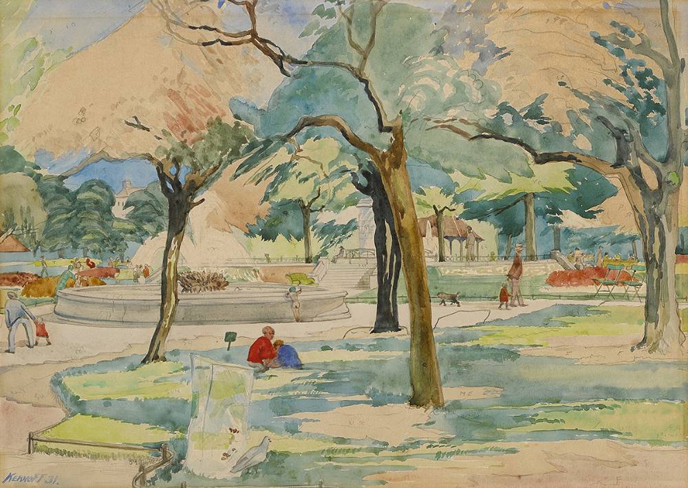 ST. STEPHEN'S GREEN, DUBLIN, 1931 by Harry Kernoff RHA (1900-1974) at Whyte's Auctions