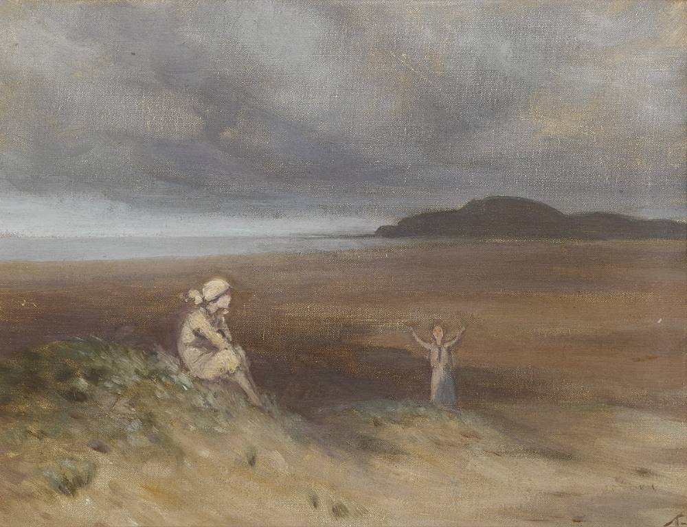 WOMAN AND CHILD ON A SEASHORE by George Russell ('�') (1867-1935) at Whyte's Auctions