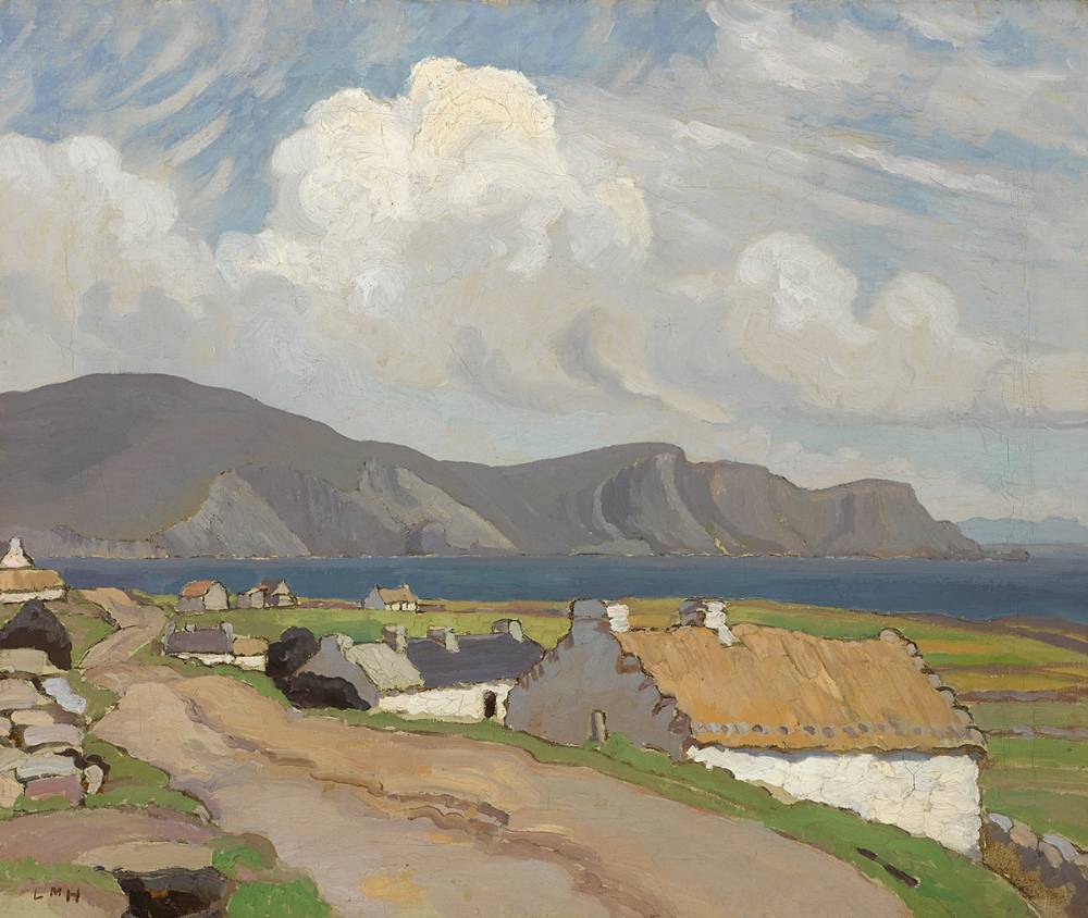 ACHILL COASTLINE WITH COTTAGES IN THE FOREGROUND by Letitia Marion Hamilton RHA (1878-1964) at Whyte's Auctions