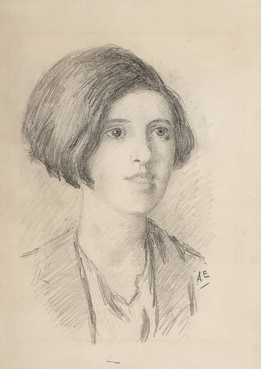 PORTRAIT OF IRENE HAUGH by George Russell ('�') (1867-1935) at Whyte's Auctions