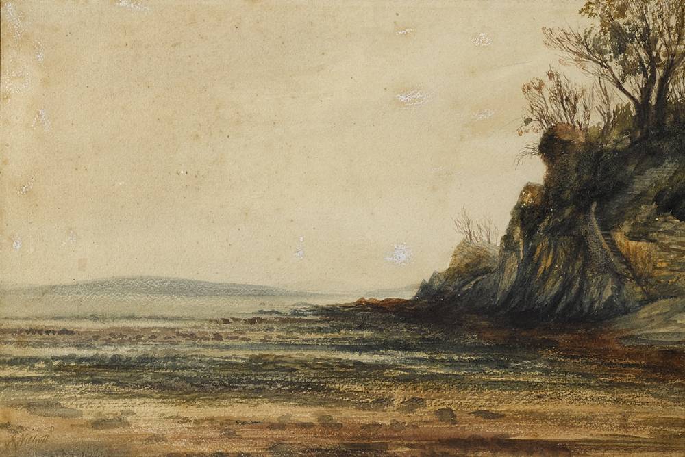 THE SHORE AT RATHMULLAN, DONEGAL, 1859 by Andrew Nicholl RHA (1804-1886) at Whyte's Auctions