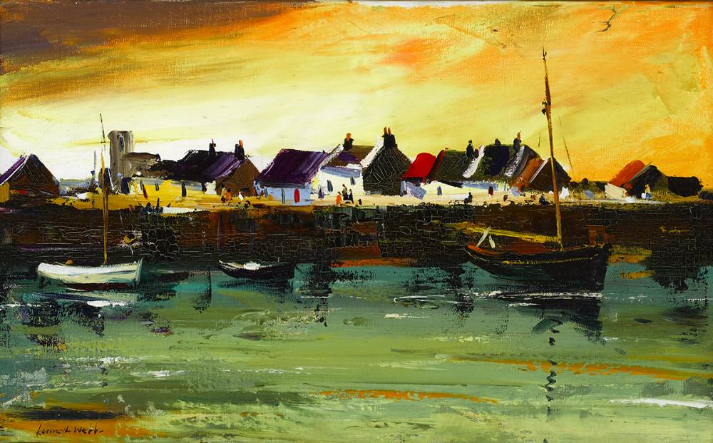 VIEW OF THE CLADDAGH, GALWAY by Kenneth Webb RWA FRSA RUA (b.1927) at Whyte's Auctions