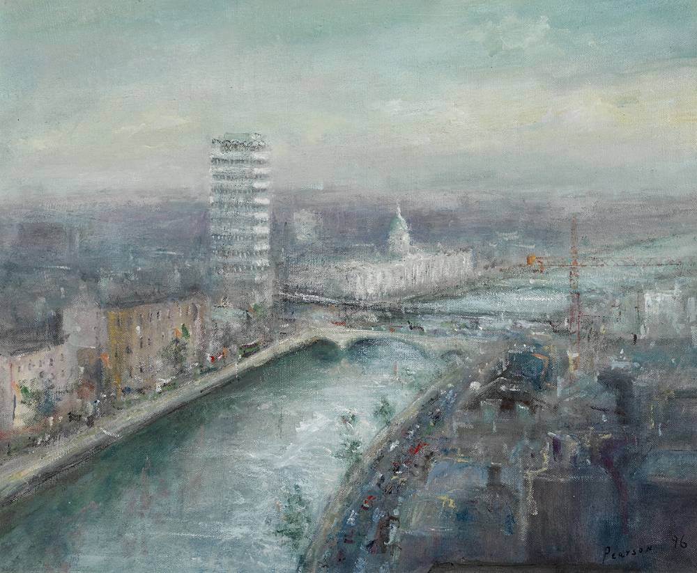 LOOPLINE BRIDGE AND CUSTOMS HOUSE, DUBLIN, 1996 by Peter Pearson (b.1955) at Whyte's Auctions