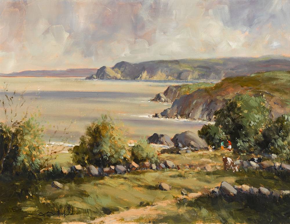ROAD TO ANTRIM COAST by George K. Gillespie RUA (1924-1995) at Whyte's Auctions
