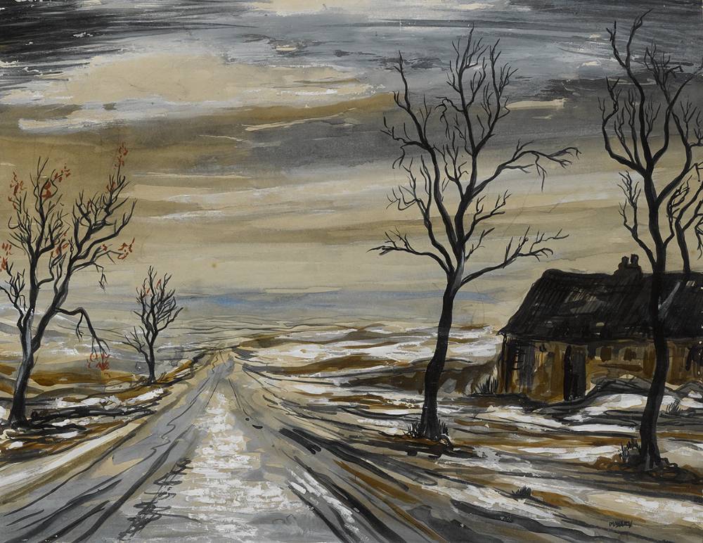 WINTER LANDSCAPE by Markey Robinson (1918-1999) at Whyte's Auctions