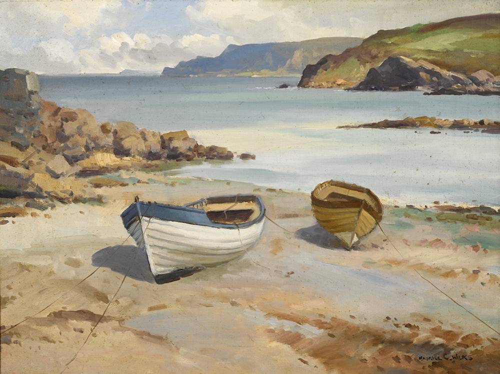 LOW TIDE, ROCKPORT, CUSHENDUN, COUNTY ANTRIM by Maurice Canning Wilks RUA ARHA (1910-1984) at Whyte's Auctions