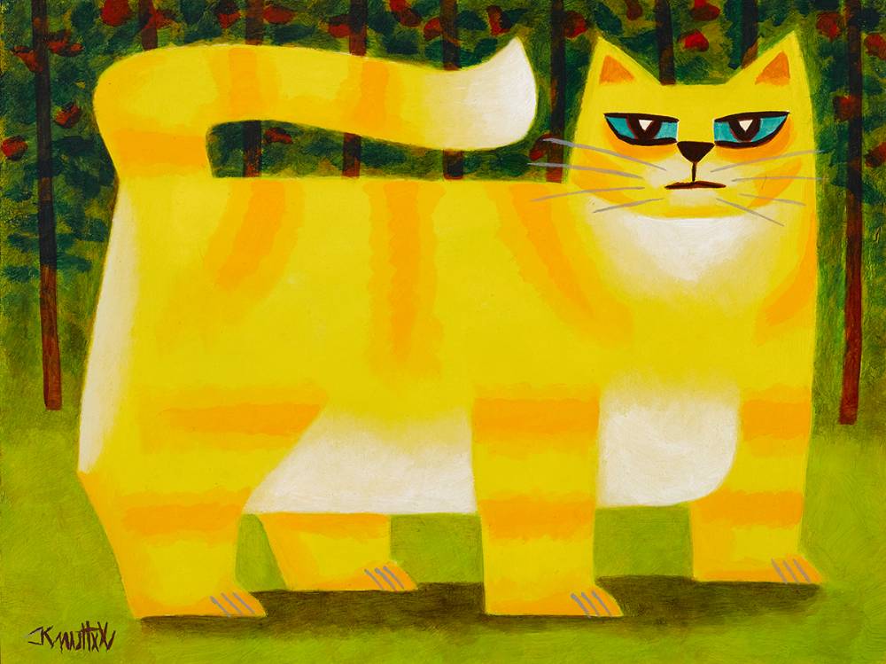 YELLOW CAT by Graham Knuttel (b.1954) at Whyte's Auctions