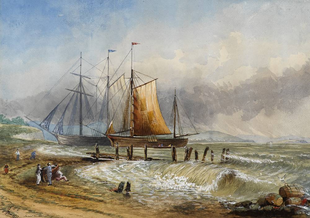 STRANDED VESSELS, BRAY, COUNTY WICKLOW, 1877 at Whyte's Auctions