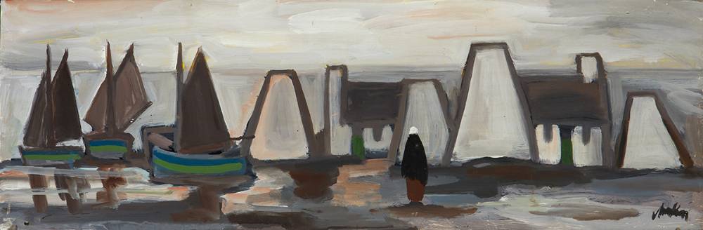 BOATS AND GABLES by Markey Robinson (1918-1999) at Whyte's Auctions