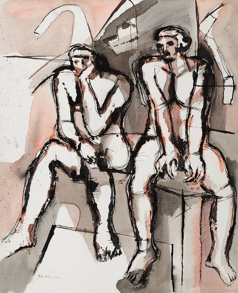 TWO FIGURES, 1973 by John Behan RHA (b.1938) at Whyte's Auctions