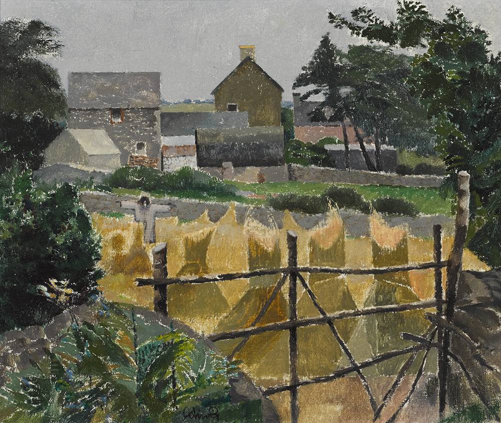 FARMHOUSE AND OUTBUILDINGS, c. 1958 by Colin Middleton sold for �7,000 at Whyte's Auctions