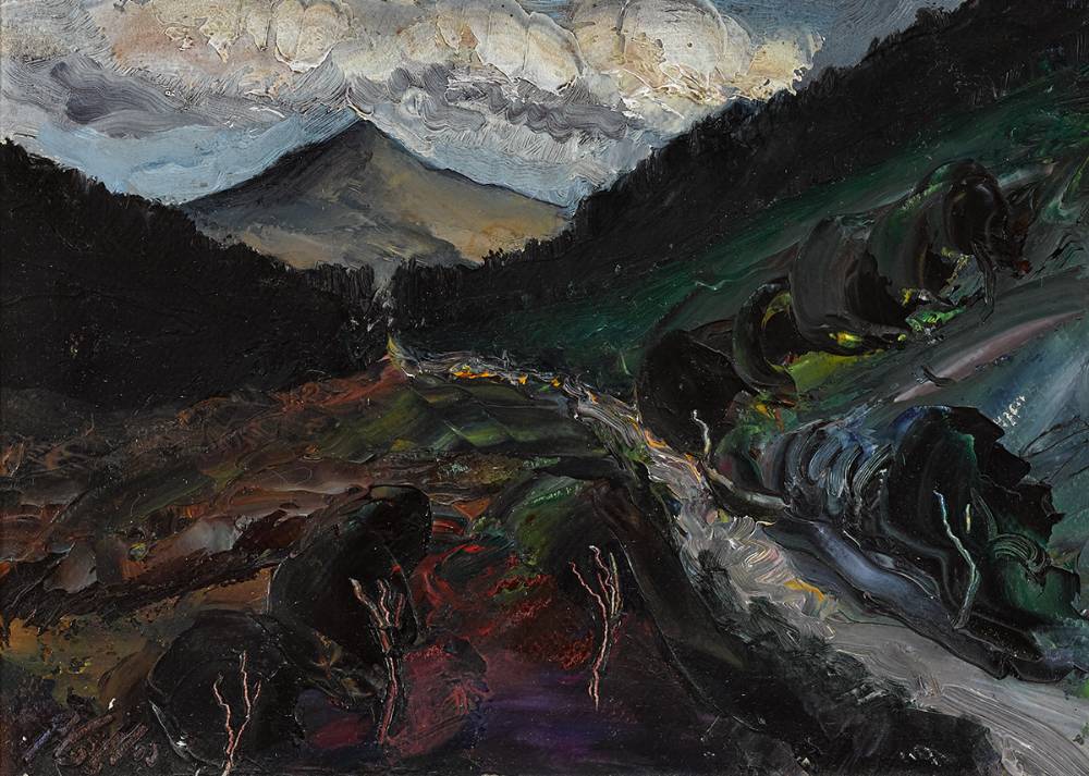 VIEW OF THE SUGARLOAF, COUNTY WICKLOW by Peter Collis RHA (1929-2012) at Whyte's Auctions