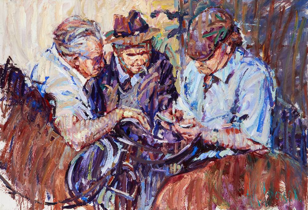 CLOSING THE DEAL, STUDY, TALLOW HORSE FAIR, 1999 by Arthur K. Maderson (b.1942) (b.1942) at Whyte's Auctions