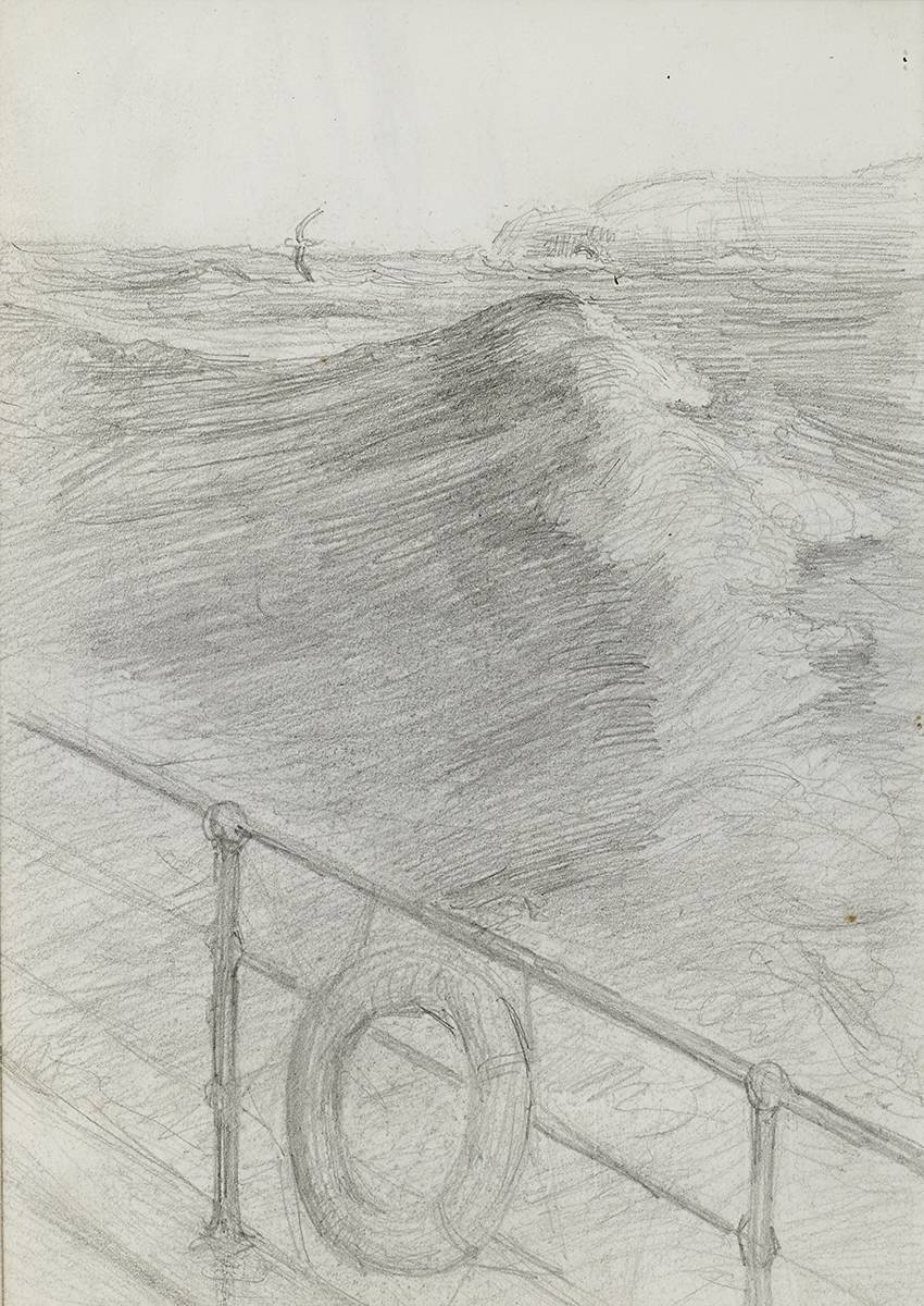 VIEW FROM A BOAT by John Butler Yeats RHA (1839-1922) at Whyte's Auctions