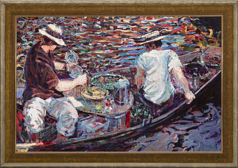 THE FLOATING MARKET, L'ISLE-SUR-LA-SORGUE, FRANCE by Arthur K. Maderson sold for �10,000 at Whyte's Auctions