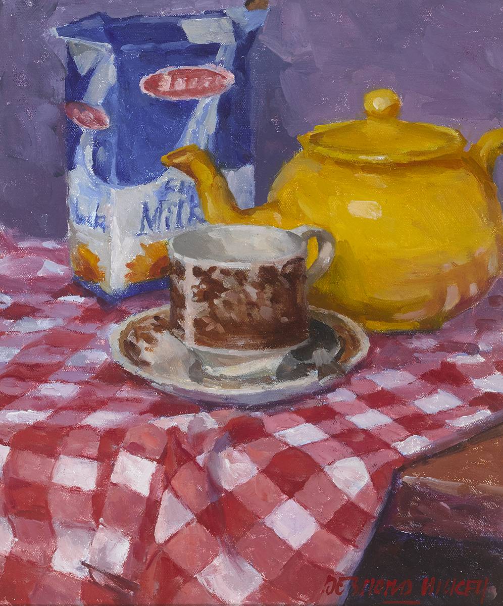 A QUICK CUP OF TEA by Desmond Hickey (1937-2007) at Whyte's Auctions
