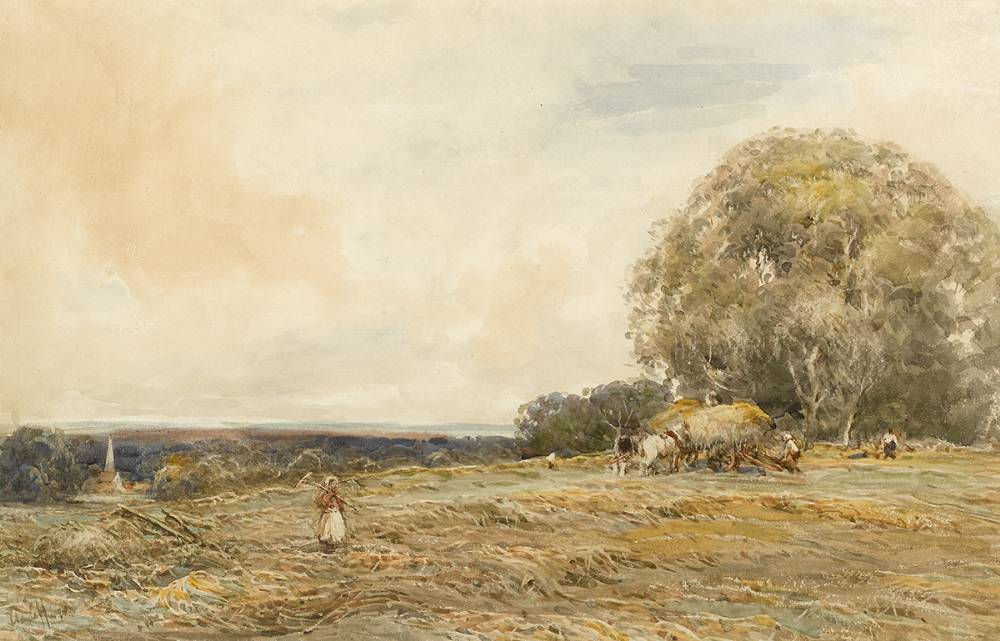 HAYMAKING by Claude Hayes RI ROI (1852-1922) RI ROI (1852-1922) at Whyte's Auctions